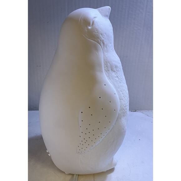 Porcelain Arctic Penguin Shaped Table Lamp Simple Designs, 10 Inch Brand New - Picture 3 of 5